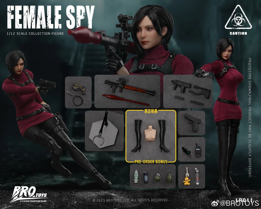 (Pre-order) Brotoys 1/12 Female Spy cloth figure LR011 with preorder bonus