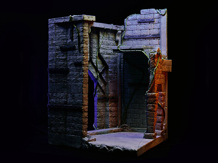 Take your figure display to the next level with this Abandoned Site platform. This base is presented in 1/12 scale and has been sculpted with fine detail and features beautiful paint applications. Figures pictured are not included. Underground Palace Dungeon TW2253B shown for reference and not included (sold separately).