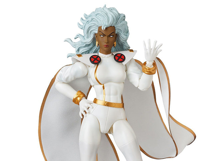 Storm, as she appeared in the X-Men comics, leaps into Medicom's MAFEX action figure lineup! She stands about 6 inches tall and includes 3 different head sculpts and translucent effects parts.