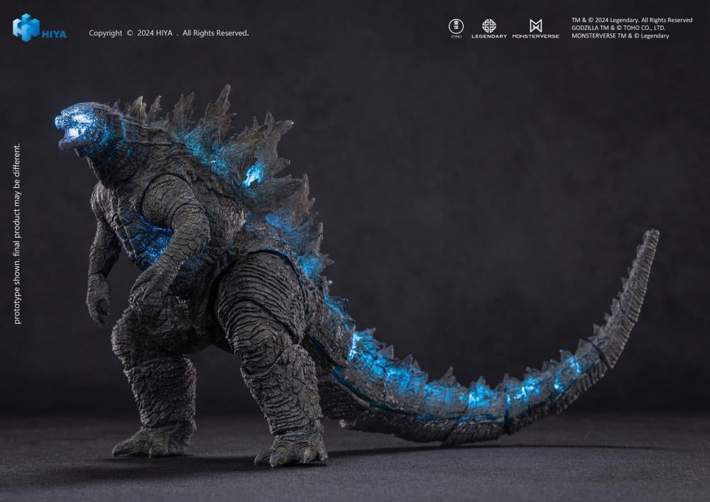Witness the clash of legends as Godzilla and Kong, the two most powerful forces of nature, engage in an epic battle that will shape the fate of the world.
Prepare for the ultimate showdown as Heat Ray Godzilla from Godzilla vs. Kong (2021) joins the Hiya Exquisite Basic+ Series as a PREVIEWS Exclusive!