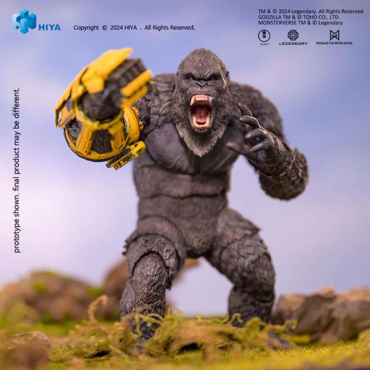 From Godzilla x Kong: The New Empire, Hiya Toys introduces the B.E.A.S.T. Glove Version of Kong, capturing the awe-inspiring presence of the great ape as he confronts a formidable new threat.
Standing at 6.2" tall, this highly detailed figure is crafted using original CG data, with multi-layered paint applications that bring his rugged fur, fierce eyes, and battle-worn chest to life. The B.E.A.S.T. Glove itself features a distressed, multi-layered finish, adding to its power and authenticity.