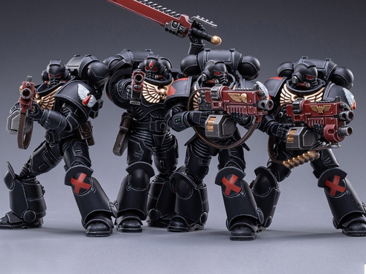 All boxes are factory sealed and items packed inside are not inspected. We cannot guarantee packaging condition of the individual items packed within the box. Joy Toy brings the Intercessors to life with this set of Warhammer 40K Blood Angels Intercessors box of 4 figures. The Blood Angels are the most feared and blood thirsty across the galaxy. Recreate the most important battles with this set of highly disciplined and courageous warriors.