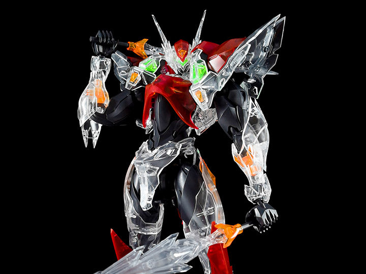 From the 1992 TV anime Space Knight Tekkaman Blade, the Tekkaman Blade that transforms the main character, Blade, once again appears as a plastic model kit, this time in a clear color version! Based on the anime images and scenes, the model is immensely detailed and an accurate representation of the character. With a height of a little over 8 inches, each joint contains a wide range of motion and can be used to perform various action poses.
