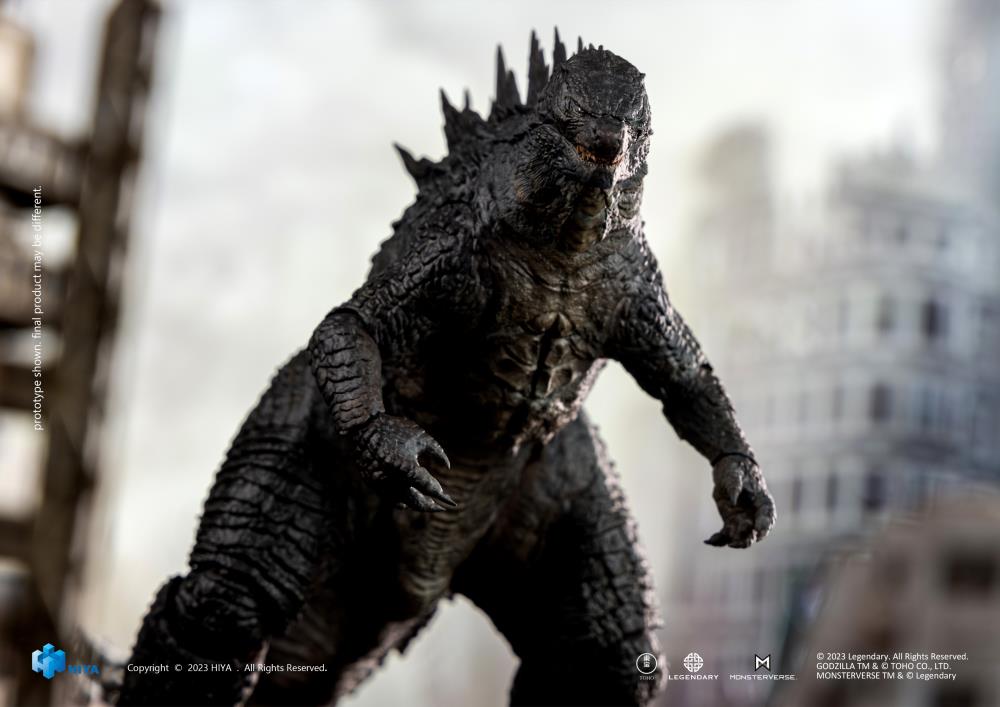 From Godzilla (2014), Godzilla joins Hiya Toys' EXQUISITE BASIC series! While Godzilla confronts significant challenges, humanity strives to comprehend the destructive power of this formidable ally, and unites with it to confront the ancient threat. This brand new Godzilla action figure stands 6.2" tall and Includes an articulated tail for posing and display in collections. Crafted with attention to detail, referencing the original CG data from the movie, every aspect of Godzilla's appearance from the film