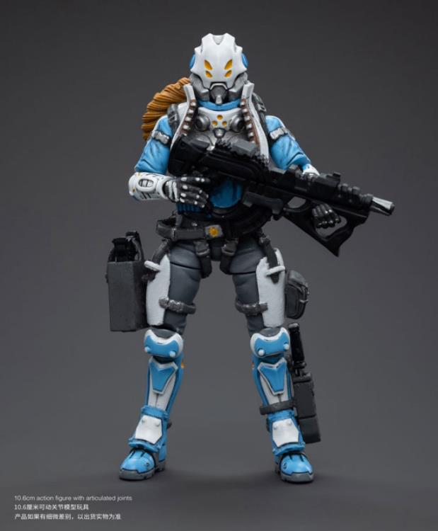 Joy Toy brings to the table a new series of figures, inspired after the tabletop wargame Infinity, published by Corvus Belli. This highly detailed 1/18 scale figure stands just over 4 inches tall and comes equipped with an arsenal of interchangeable parts and weapons. Add PanOceania Special Intervention and Recon Team Woman #1, along with other separately sold Infinity figures by Joy Toy, to your collection and build up your army for battle!