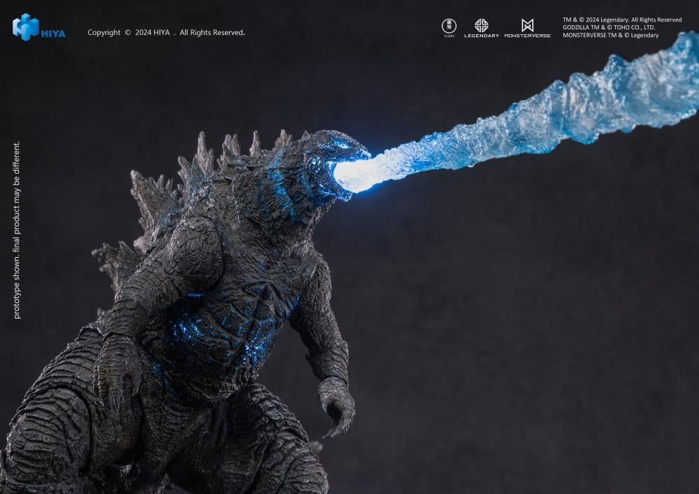 Witness the clash of legends as Godzilla and Kong, the two most powerful forces of nature, engage in an epic battle that will shape the fate of the world.
Prepare for the ultimate showdown as Heat Ray Godzilla from Godzilla vs. Kong (2021) joins the Hiya Exquisite Basic+ Series as a PREVIEWS Exclusive!