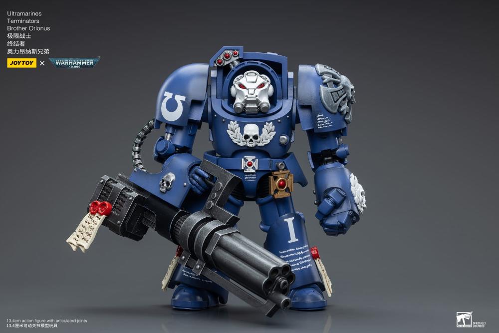 Joy Toy brings the Ultramarines to life with this Warhammer 40K 1/18 scale figure! Highly disciplined and courageous warriors, the Ultramarines have remained true to the teachings of their Primarch Roboute Guilliman for 10,000 standard years. Keeping watch over the Imperium, they personify the very spirit of the Adeptus Astartes. Each figure includes interchangeable hands and weapon accessories and stands between 4" and 6" tall.