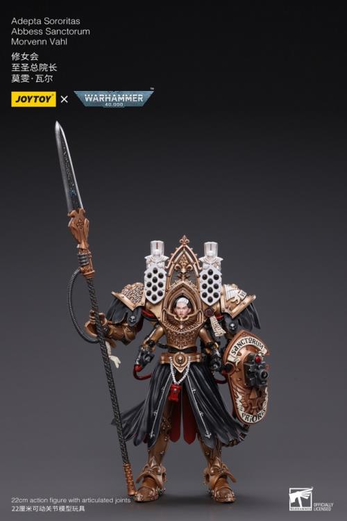 Joy Toy brings the Adepta Sororitas to life with this Warhammer 40K 1/18 scale figure! An elite all female military division of the Ecclesiarchy state church, the Adepta Sororitas ruthlessly stomps out heresy and corruption throughout the Empire. Armed with insurmountable faith and honed to a lethal edge, these Battle-Sisters will walk through hellfire to crush the Emperor's enemies - be they alien or human alike.