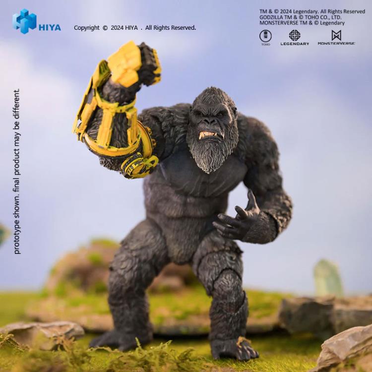 From Godzilla x Kong: The New Empire, Hiya Toys introduces the B.E.A.S.T. Glove Version of Kong, capturing the awe-inspiring presence of the great ape as he confronts a formidable new threat.
Standing at 6.2" tall, this highly detailed figure is crafted using original CG data, with multi-layered paint applications that bring his rugged fur, fierce eyes, and battle-worn chest to life. The B.E.A.S.T. Glove itself features a distressed, multi-layered finish, adding to its power and authenticity.