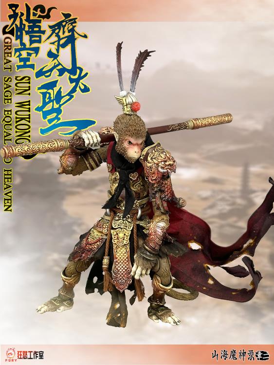 Inspired by the legendary Chinese novel Journey to the West, this Sun Wukong figure is here to add some depth to your 1/12 scale collection! The Sun Wukong (Great Sage Equal to Heaven) Battle Damaged version action figure is presented in 1/12 scale and features premium detail and articulation for maximum posability. Each figure comes with a wide variety of weapons and accessories.