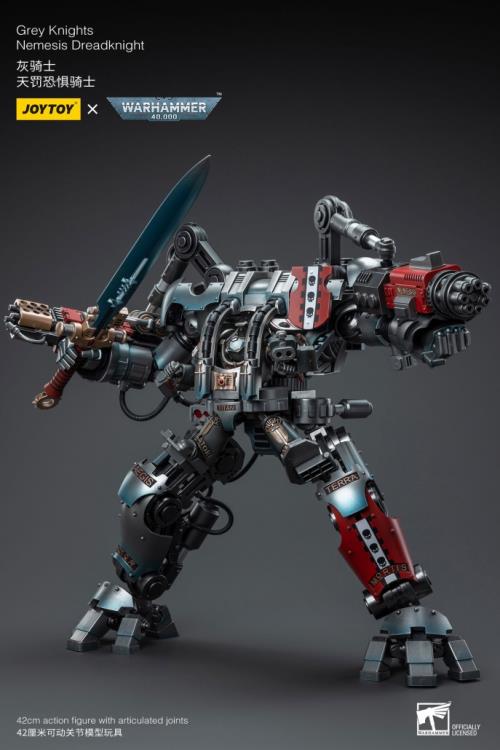 Joy Toy brings the Grey Knights to life with this Warhammer 40K 1/18 scale figure! The Grey Knights are a secret and mysterious Chapter of Space Marines specifically tasked with combating the dangerous daemonic entities of the Warp and all those who wield the corrupt power of the Chaos Gods. They were created by the Emperor with the aid of Malcador the Sigillite at the time of the Horus Heresy to serve as Humanity's greatest weapon against the threat posed by the existence of Chaos.
