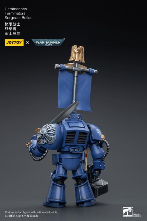 Joy Toy brings the Ultramarines to life with this Warhammer 40K 1/18 scale figure! Highly disciplined and courageous warriors, the Ultramarines have remained true to the teachings of their Primarch Roboute Guilliman for 10,000 standard years. Keeping watch over the Imperium, they personify the very spirit of the Adeptus Astartes. Each figure includes interchangeable hands and weapon accessories and stands between 4" and 6" tall.