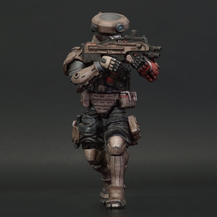 The Red Crow Ashigaru is affiliated to the Red Crow Squadron, which used to be an air force unit from the Kaiho Defense Unit. After Operation Shadow Den, the unit was reformed into the Yamato Special Assault Unit, responsible for handling terrorist attacks. The Red Crow Squadron is deployed exclusively by the Cabinet, and with the consent of a second nation, it may undertake counter-terrorism missions abroad.