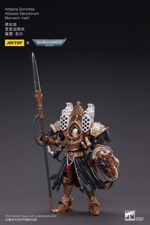 Joy Toy brings the Adepta Sororitas to life with this Warhammer 40K 1/18 scale figure! An elite all female military division of the Ecclesiarchy state church, the Adepta Sororitas ruthlessly stomps out heresy and corruption throughout the Empire. Armed with insurmountable faith and honed to a lethal edge, these Battle-Sisters will walk through hellfire to crush the Emperor's enemies - be they alien or human alike.