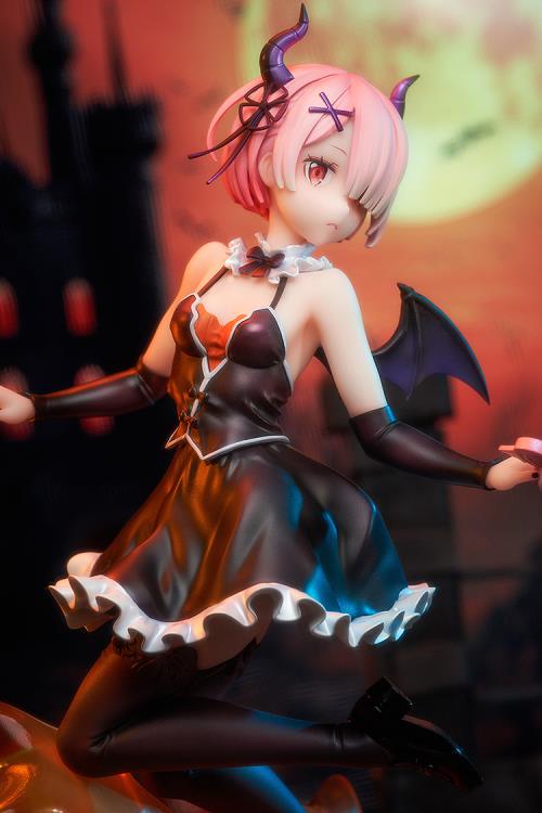 From the third season of "Re:ZERO -Starting Life in Another World-", which began airing in October 2024, come new beautiful wizard-themed figures of Rem and Ram. 
Ram is clad in an adorable wizard-style outfit that would probably allow her to be let off the hook even after playing mischievous tricks. The texture of her form-fitting costume beautifully and elegantly accentuates her physique, and the accessories, such as the arm covers and shoes, have been crafted with precise detail. Even the jack-o'-lanter