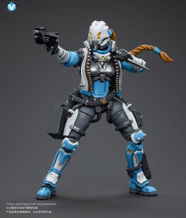 Joy Toy brings to the table a new series of figures, inspired after the tabletop wargame Infinity, published by Corvus Belli. This highly detailed 1/18 scale figure stands just over 4 inches tall and comes equipped with an arsenal of interchangeable parts and weapons. Add PanOceania Special Intervention and Recon Team Woman #1, along with other separately sold Infinity figures by Joy Toy, to your collection and build up your army for battle!