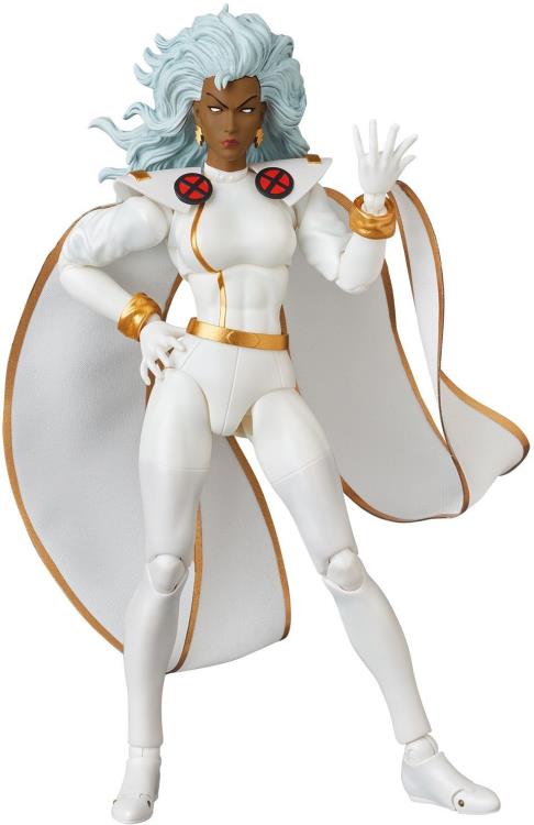 Storm, as she appeared in the X-Men comics, leaps into Medicom's MAFEX action figure lineup! She stands about 6 inches tall and includes 3 different head sculpts and translucent effects parts.