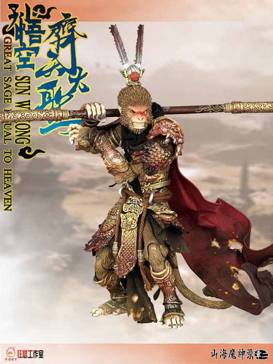 Inspired by the legendary Chinese novel Journey to the West, this Sun Wukong figure is here to add some depth to your 1/12 scale collection! The Sun Wukong (Great Sage Equal to Heaven) Battle Damaged version action figure is presented in 1/12 scale and features premium detail and articulation for maximum posability. Each figure comes with a wide variety of weapons and accessories.