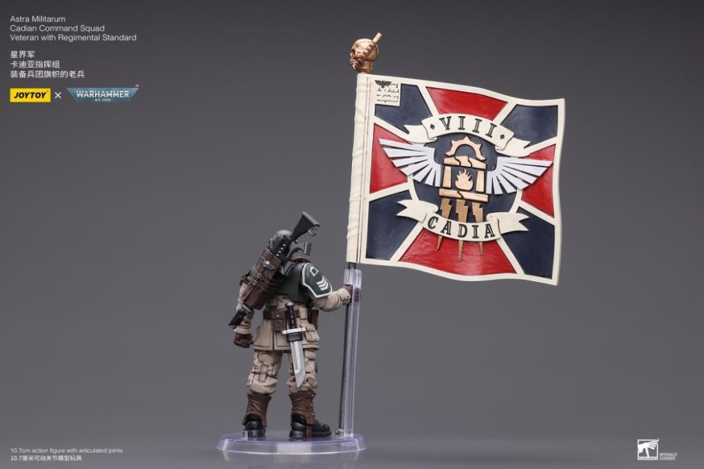 (Pre-order) Joy Toy Astra Militarum Cadian Command Squad Veteran with Regimental Standard