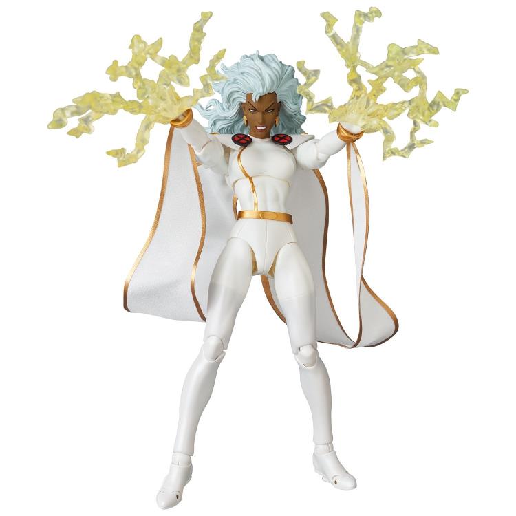 Storm, as she appeared in the X-Men comics, leaps into Medicom's MAFEX action figure lineup! She stands about 6 inches tall and includes 3 different head sculpts and translucent effects parts.