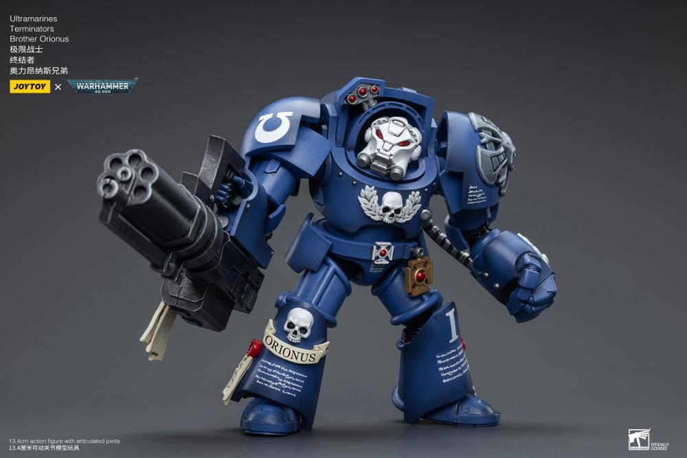 Joy Toy brings the Ultramarines to life with this Warhammer 40K 1/18 scale figure! Highly disciplined and courageous warriors, the Ultramarines have remained true to the teachings of their Primarch Roboute Guilliman for 10,000 standard years. Keeping watch over the Imperium, they personify the very spirit of the Adeptus Astartes. Each figure includes interchangeable hands and weapon accessories and stands between 4" and 6" tall.