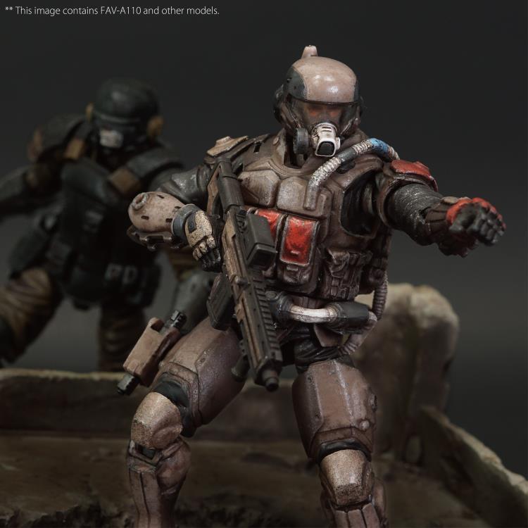 Within the notorious Yamato Gray Zone, known for its heavy acid rain contamination, nuclear fallout, and continuous volcanic eruptions - some of the worst pollution in the world - the Red Crow Hazmat Ronin remain faithful in their allegiance to the Cabinet and Republic. Their enemies include not only the terrorists raging in the hazard zones, but also bandits equipped with CBRN weapons.
