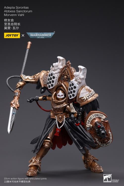 Joy Toy brings the Adepta Sororitas to life with this Warhammer 40K 1/18 scale figure! An elite all female military division of the Ecclesiarchy state church, the Adepta Sororitas ruthlessly stomps out heresy and corruption throughout the Empire. Armed with insurmountable faith and honed to a lethal edge, these Battle-Sisters will walk through hellfire to crush the Emperor's enemies - be they alien or human alike.