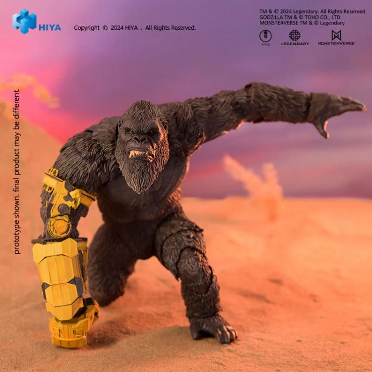 From Godzilla x Kong: The New Empire, Hiya Toys introduces the B.E.A.S.T. Glove Version of Kong, capturing the awe-inspiring presence of the great ape as he confronts a formidable new threat.
Standing at 6.2" tall, this highly detailed figure is crafted using original CG data, with multi-layered paint applications that bring his rugged fur, fierce eyes, and battle-worn chest to life. The B.E.A.S.T. Glove itself features a distressed, multi-layered finish, adding to its power and authenticity.