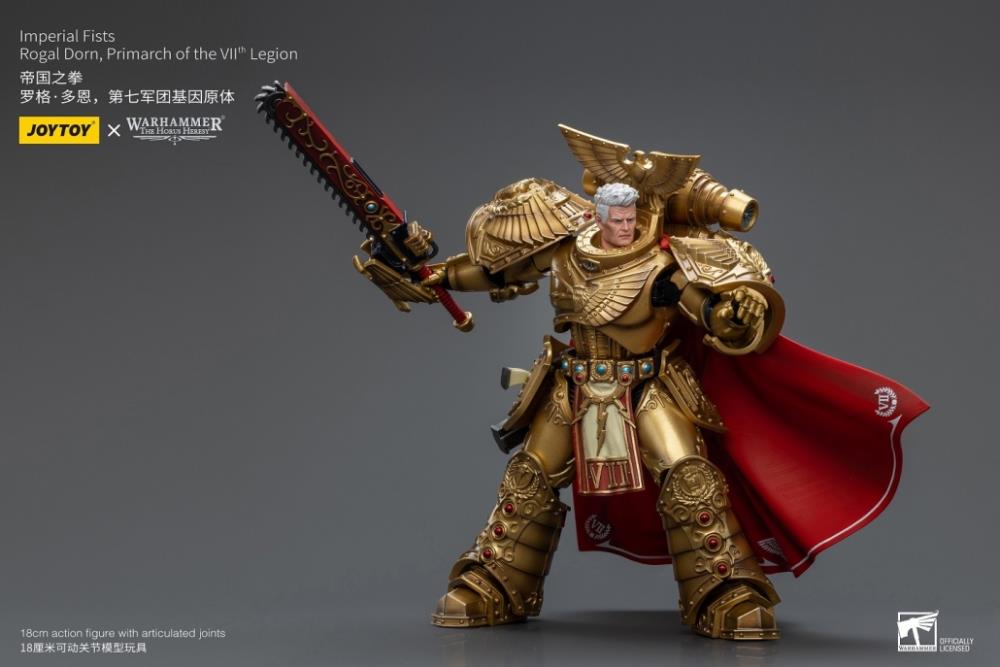 Joy Toy brings the Imperial Fists to life with this Warhammer 40K 1/18 scale figure! Deploying from their mobile fortress-monastery, the Imperial Fists are renowned for their unshakable loyalty to the Emperor and his dream of a united Mankind. Particularly skilled at siege warfare, the Imperial Fists never yield or retreat and will complete any holy task appointed to them - even at a steep cost of lives.