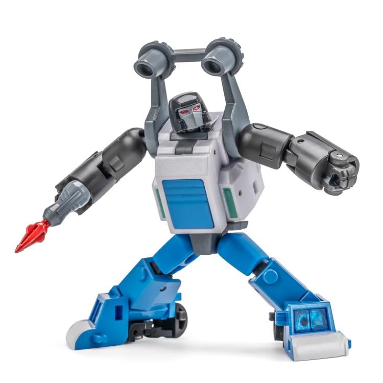 NA H61 Btekelili & H61 Famsterdamned are miniature vehicles by Newage that are able to convert into battle robots. Standing about 2 inches tall in robot mode, these figures come armed with blasters and feature multiple points of articulation