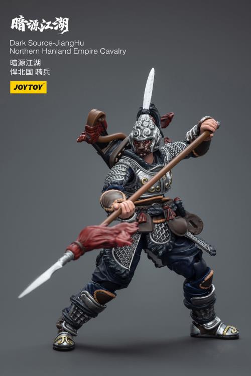 Introducing the remarkable Joy Toy Dark Source JiangHu Northern Hanland Empire Cavalry action figure. This meticulously crafted action figure brings the mystical world of JiangHu to life, capturing the essence and prowess of a legendary warrior. Every inch of this action figure showcases the artistry and craftsmanship that JoyToy is renowned for, ensuring an authentic and immersive experience for collectors and enthusiasts alike. Dark Source JiangHu War Horse figure not included (sold separately)