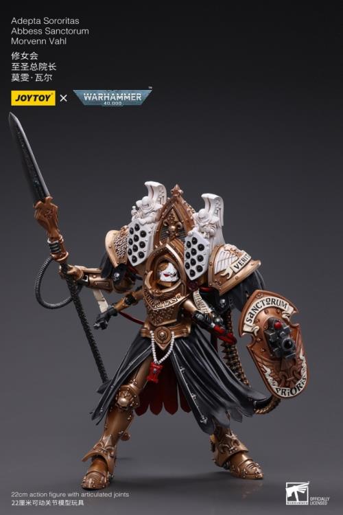 Joy Toy brings the Adepta Sororitas to life with this Warhammer 40K 1/18 scale figure! An elite all female military division of the Ecclesiarchy state church, the Adepta Sororitas ruthlessly stomps out heresy and corruption throughout the Empire. Armed with insurmountable faith and honed to a lethal edge, these Battle-Sisters will walk through hellfire to crush the Emperor's enemies - be they alien or human alike.