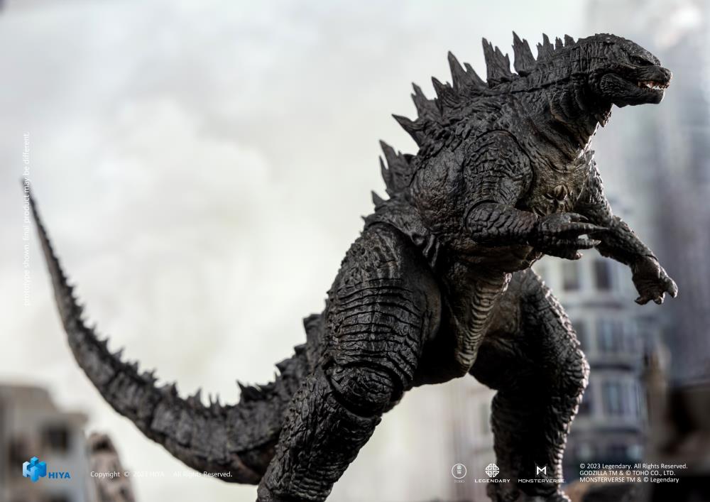 From Godzilla (2014), Godzilla joins Hiya Toys' EXQUISITE BASIC series! While Godzilla confronts significant challenges, humanity strives to comprehend the destructive power of this formidable ally, and unites with it to confront the ancient threat. This brand new Godzilla action figure stands 6.2" tall and Includes an articulated tail for posing and display in collections. Crafted with attention to detail, referencing the original CG data from the movie, every aspect of Godzilla's appearance from the film