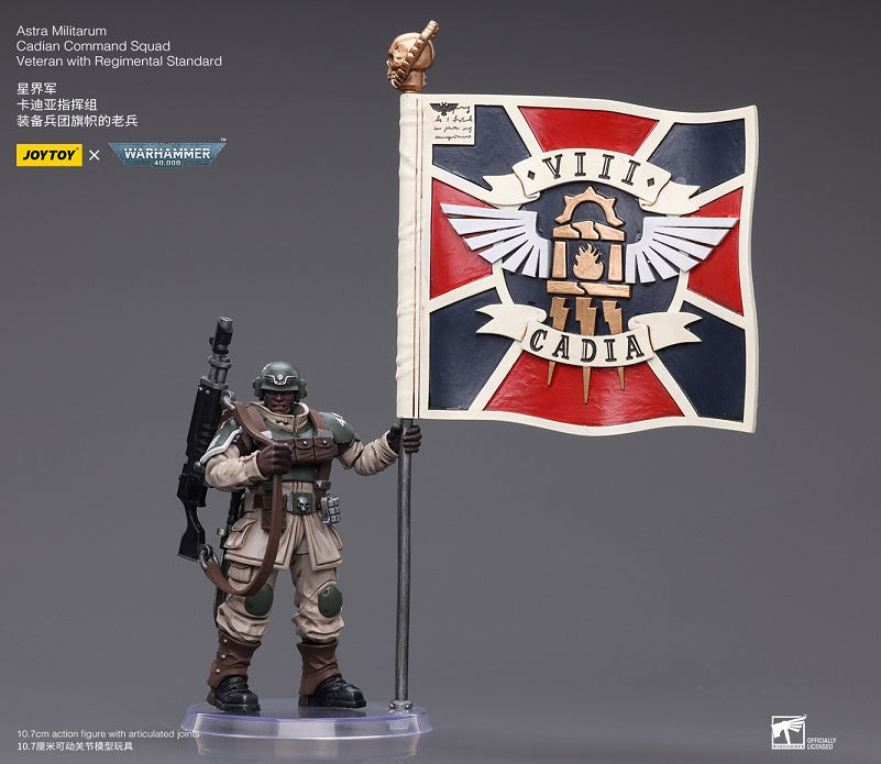 (Pre-order) Joy Toy Astra Militarum Cadian Command Squad Veteran with Regimental Standard