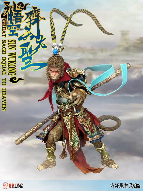 Inspired by the legendary Chinese novel, Journey to the West, this Sun Wukong figure is here to add some depth to your 1/12 scale collection! The Sun Wukong (Great Sage Equal to Heaven) action figure is presented in 1/12 scale and features premium detail and articulation for maximum posability. Each figure comes with a wide variety of weapons and accessories.