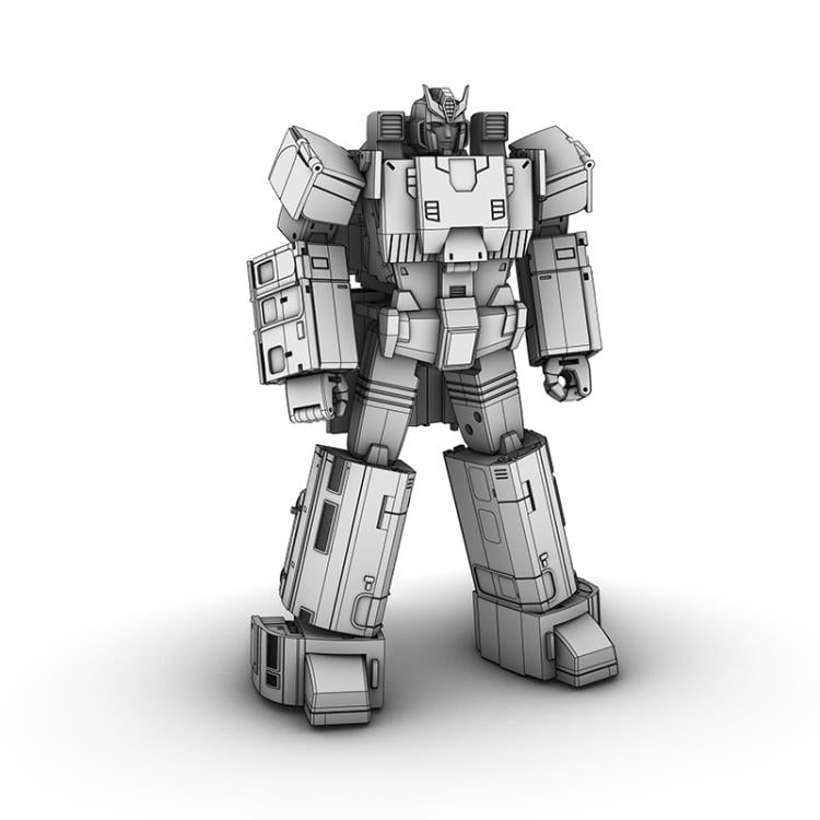 From Moon Studios comes a series of robot figures which transform from robots into different types of trains. The MSO4 Moon Shine figure transforms from a robot into a train. Collect transforming figures MSO1 through MSO6 and you can combine them to form Radiatron!