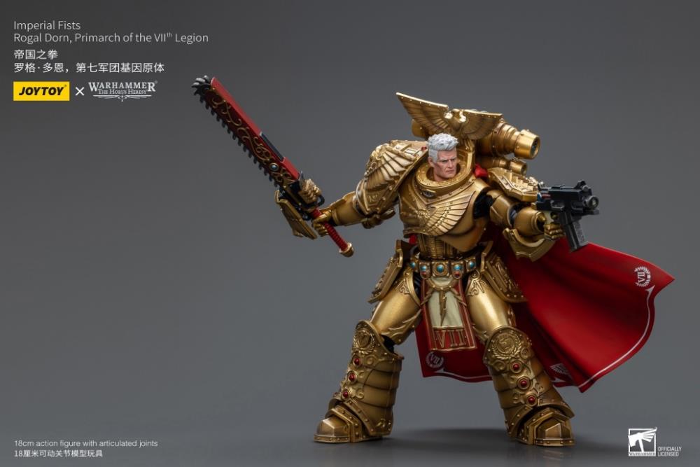 Joy Toy brings the Imperial Fists to life with this Warhammer 40K 1/18 scale figure! Deploying from their mobile fortress-monastery, the Imperial Fists are renowned for their unshakable loyalty to the Emperor and his dream of a united Mankind. Particularly skilled at siege warfare, the Imperial Fists never yield or retreat and will complete any holy task appointed to them - even at a steep cost of lives.