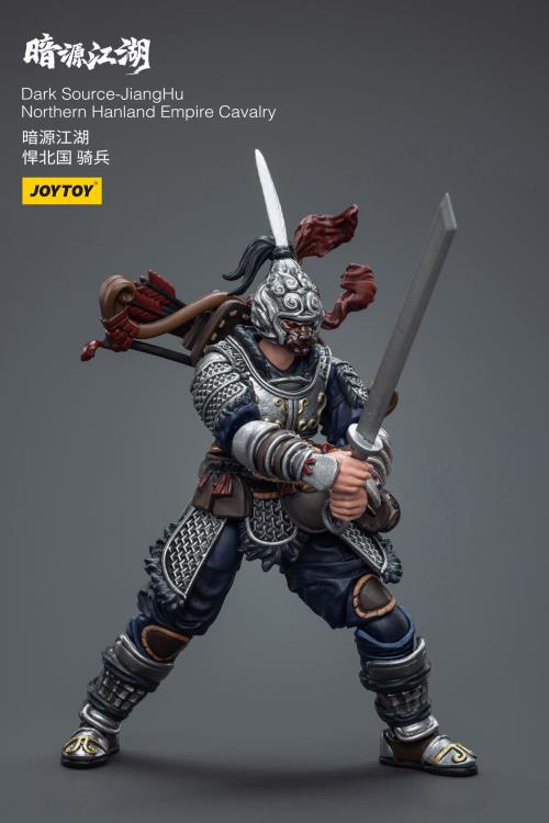 Introducing the remarkable Joy Toy Dark Source JiangHu Northern Hanland Empire Cavalry action figure. This meticulously crafted action figure brings the mystical world of JiangHu to life, capturing the essence and prowess of a legendary warrior. Every inch of this action figure showcases the artistry and craftsmanship that JoyToy is renowned for, ensuring an authentic and immersive experience for collectors and enthusiasts alike. Dark Source JiangHu War Horse figure not included (sold separately)