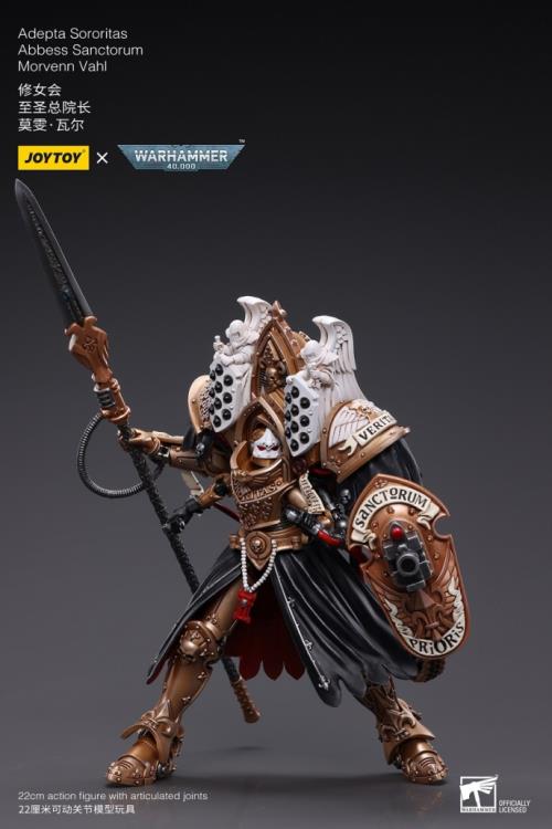 Joy Toy brings the Adepta Sororitas to life with this Warhammer 40K 1/18 scale figure! An elite all female military division of the Ecclesiarchy state church, the Adepta Sororitas ruthlessly stomps out heresy and corruption throughout the Empire. Armed with insurmountable faith and honed to a lethal edge, these Battle-Sisters will walk through hellfire to crush the Emperor's enemies - be they alien or human alike.