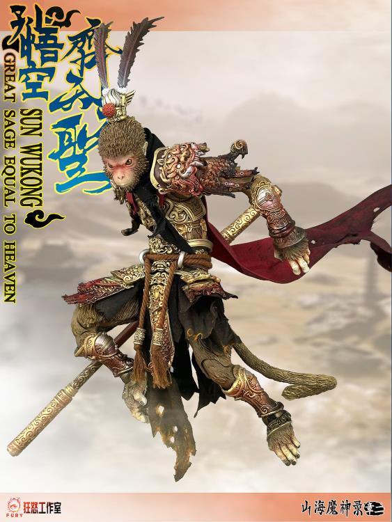 Inspired by the legendary Chinese novel Journey to the West, this Sun Wukong figure is here to add some depth to your 1/12 scale collection! The Sun Wukong (Great Sage Equal to Heaven) Battle Damaged version action figure is presented in 1/12 scale and features premium detail and articulation for maximum posability. Each figure comes with a wide variety of weapons and accessories.
