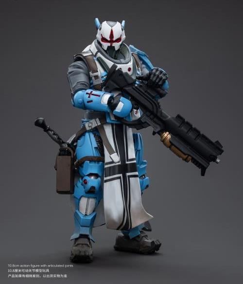 The Joy Toy Infinity Corvus Belli PanOceania Teutonic Knights set is perfect for collectors and fans of the Infinity universe, as well as those who appreciate high-quality action figures. With the impressive level of detail and articulation, these action figures are must-haves for any serious collector or fan.
