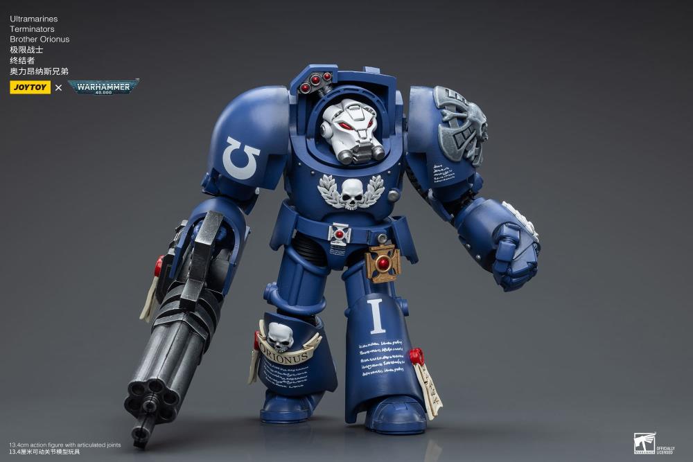 Joy Toy brings the Ultramarines to life with this Warhammer 40K 1/18 scale figure! Highly disciplined and courageous warriors, the Ultramarines have remained true to the teachings of their Primarch Roboute Guilliman for 10,000 standard years. Keeping watch over the Imperium, they personify the very spirit of the Adeptus Astartes. Each figure includes interchangeable hands and weapon accessories and stands between 4" and 6" tall.