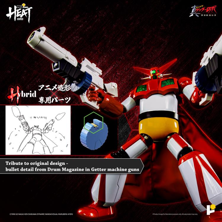 Based on the OVA Getter Robo Armageddon, this Getter 1 Mecha action figure is sure to be the next star of your collection. Carefully considered details seek to provide all the charm of the original work and bring the animation to life. Assemble the Trinity Death Beam (Getter Beam) effect and special platform components to recreate the unique Trinity Death Beam scattering scene (Spiral Getter Beam) in the Ryūryoma drama!