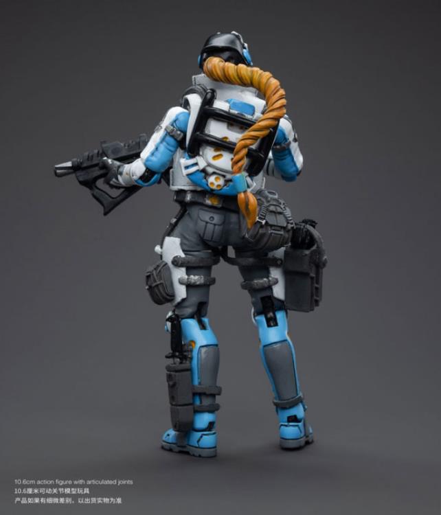 Joy Toy brings to the table a new series of figures, inspired after the tabletop wargame Infinity, published by Corvus Belli. This highly detailed 1/18 scale figure stands just over 4 inches tall and comes equipped with an arsenal of interchangeable parts and weapons. Add PanOceania Special Intervention and Recon Team Woman #1, along with other separately sold Infinity figures by Joy Toy, to your collection and build up your army for battle!