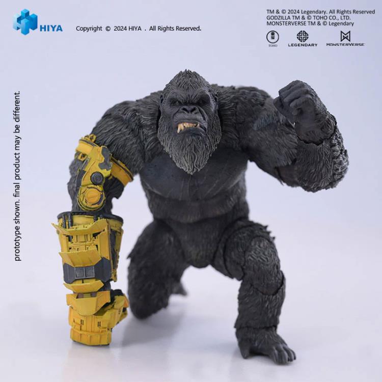 From Godzilla x Kong: The New Empire, Hiya Toys introduces the B.E.A.S.T. Glove Version of Kong, capturing the awe-inspiring presence of the great ape as he confronts a formidable new threat.
Standing at 6.2" tall, this highly detailed figure is crafted using original CG data, with multi-layered paint applications that bring his rugged fur, fierce eyes, and battle-worn chest to life. The B.E.A.S.T. Glove itself features a distressed, multi-layered finish, adding to its power and authenticity.