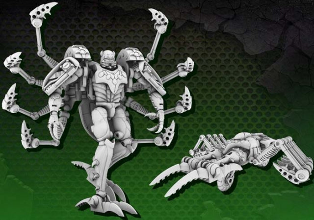 TransArt introduces their new release, BWM-11 Metal Tarantula! Standing at 6.5 inches in robot mode, BWM-11 is Masterpiece Scale and features 4 different modes: Robot, Beast, Motorcycle and Vehicle. BWM-11 also includes 3 mini spider figures. Comes in a metallic finish with die-cast parts.