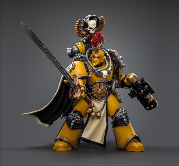 This Warhammer 40K Imperial Fists “The Horus Heresy” product line offers a compelling collection of action figures capturing the essence of the Imperial Fists Space Marine Legion during the pivotal era of “The Horus Heresy.” Meticulously crafted and intricately detailed, these figures showcase the iconic yellow and black color scheme of the Imperial Fists, symbolizing their stoic determination and unwavering loyalty to the Imperium of Man.