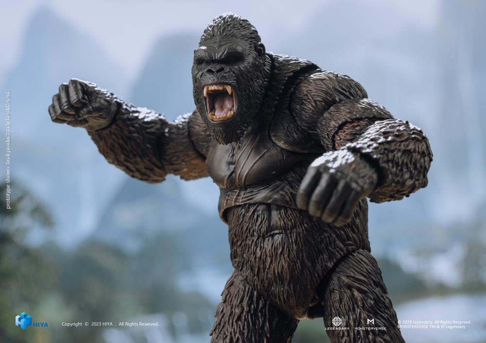 Embark on an expedition to an uncharted island and discover the domain of the colossal Kong with Hiya's Exquisite Basic series! From Kong: Skull Island (2017), the Exquisite Basic Kong stands just under 6" tall and faithfully replicates his appearance from the film. From Kong's intimidating gaze to the chest of battle scars, every detail is finely crafted, emphasizing the power of the mighty ruler of Skull Island.