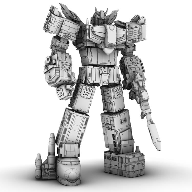 From Moon Studios comes a series of robot figures which transform from robots into different types of trains. The MSO2 Ice Land figure transforms from a robot into a train. Collect transforming figures MSO1 through MSO6 and you can combine them to form Radiatron!