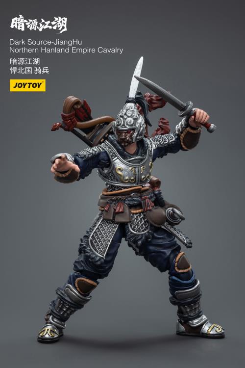 Introducing the remarkable Joy Toy Dark Source JiangHu Northern Hanland Empire Cavalry action figure. This meticulously crafted action figure brings the mystical world of JiangHu to life, capturing the essence and prowess of a legendary warrior. Every inch of this action figure showcases the artistry and craftsmanship that JoyToy is renowned for, ensuring an authentic and immersive experience for collectors and enthusiasts alike. Dark Source JiangHu War Horse figure not included (sold separately)